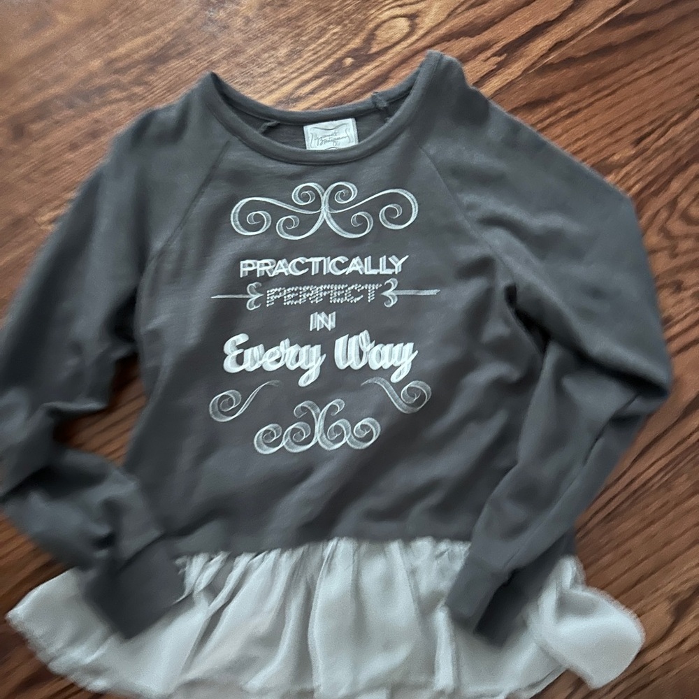 Disney Gray Sweater with White Accents
